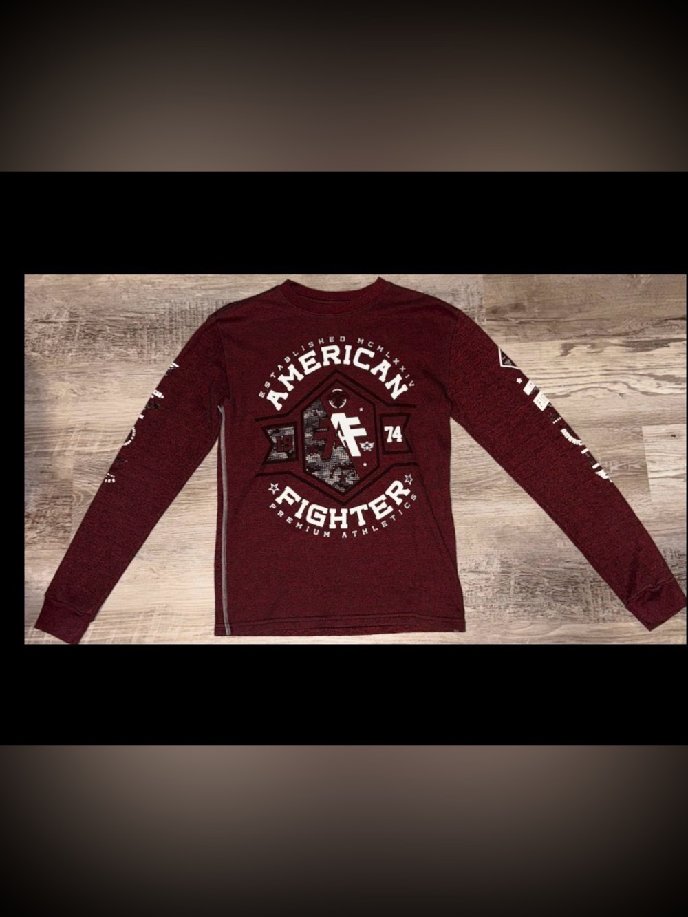 Like New Boys American Fighter Athletics Long Sleeve Shirt Size Small Youth